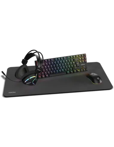 Pack gaming Krom Klass NXKROMKLASSBK 4 en 1 RGB TKL negro