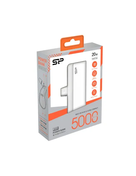 Silicon Power QD50 power bank USB-C 5000 mAh blanco compacto