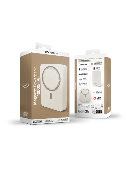 Energy Sistem Magnetic Powerbank 10000mAh Champagne