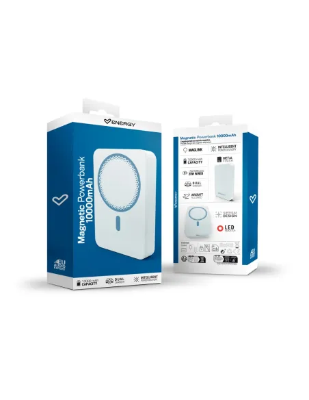 Energy Sistem Magnetic Powerbank 10000mAh Sky con carga dual