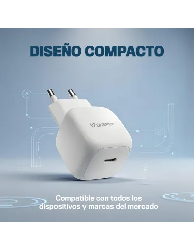 Cargador GaN Energy Sistem 500901 blanco compacto de 45 W