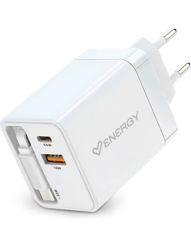 Cargador Energy Sistem 500895 con cable retráctil integrado