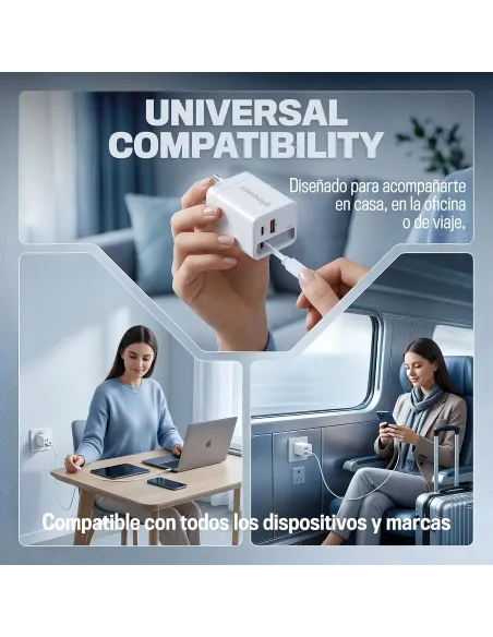 Cargador Energy Sistem 500895 con cable retráctil integrado