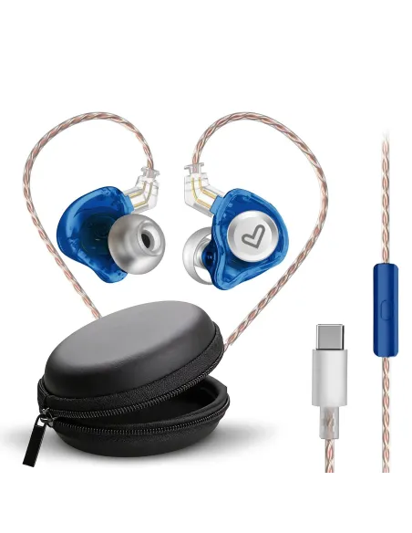 Energy Sistem 501182 Auriculares con Cable Monitor USB-C con DAC integrado Transparentes