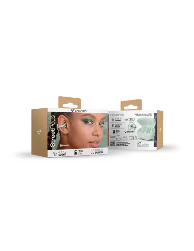 Auriculares Energy Sistem StreetPods Open Sound Leaf verde