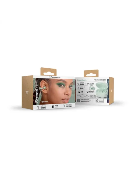 Auriculares Energy Sistem StreetPods Open Sound Leaf verde