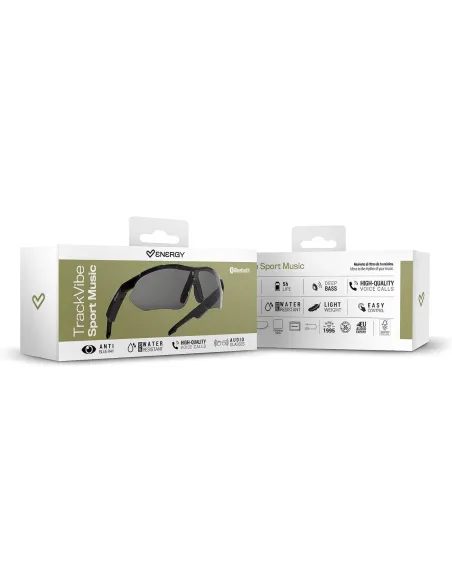 Gafas Energy Sistem TrackVibe Sport Music Sunglasses Black