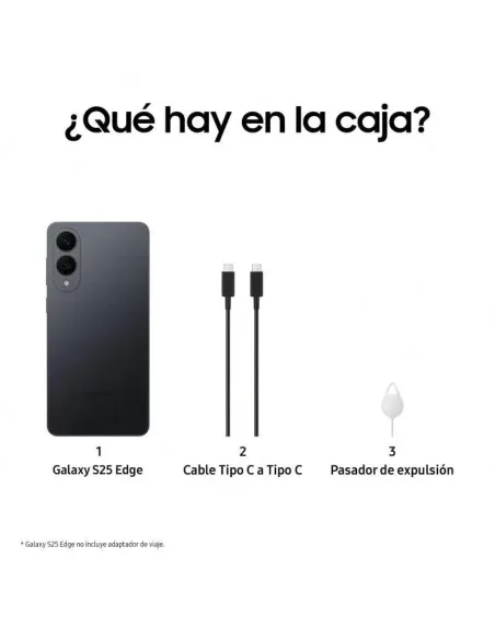 Samsung Galaxy S25 Edge 5G 12GB 256GB 6.7" Titanio Negro