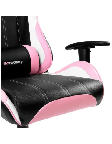 Silla gaming DRIFT DR220P rosa para creadoras y streaming
