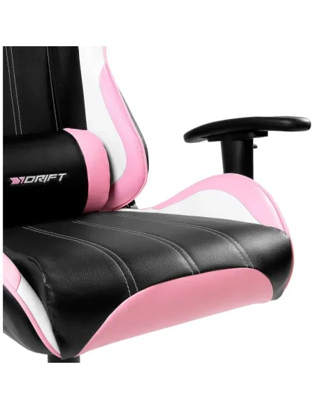 Silla gaming DRIFT DR220P rosa para creadoras y streaming