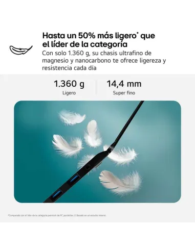 Portátil LG gram Pro 16Z90TR-E.AD88B con RTX 5050 8GB