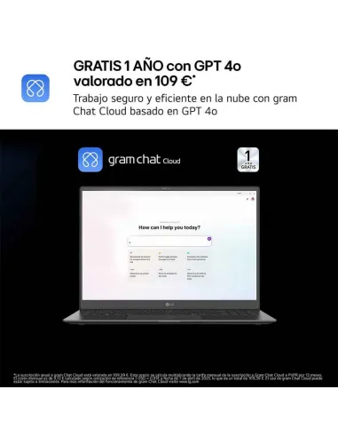 Portátil LG gram Pro 16Z90TR-E.AD88B con RTX 5050 8GB