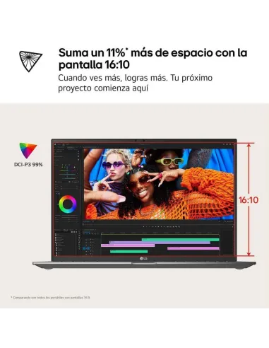 Portátil LG gram Pro 16Z90TR-E.AD88B con RTX 5050 8GB