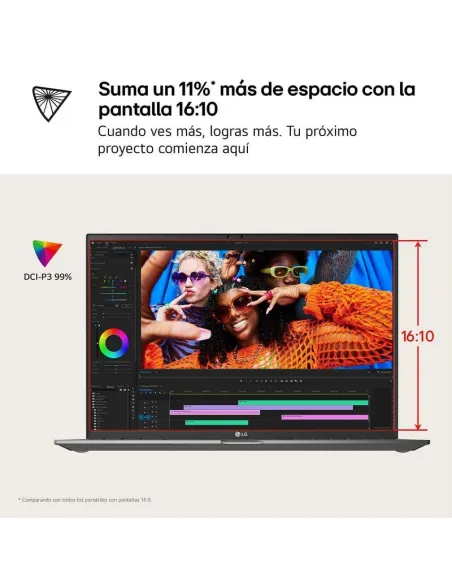Portátil LG gram Pro 16Z90TR-E.AD88B con RTX 5050 8GB