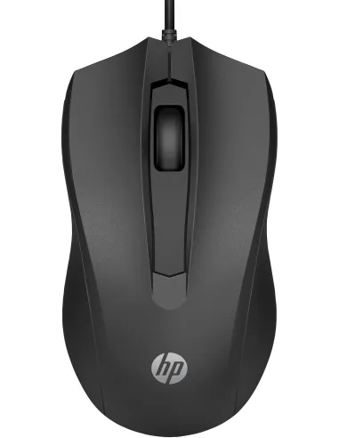 HP Wired 100 Ratón 1600 DPI Negro