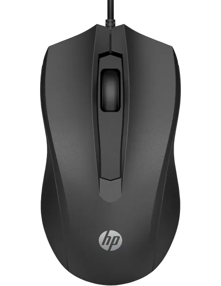 HP Wired 100 Ratón 1600 DPI Negro