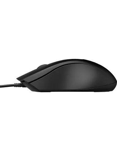 HP Wired 100 Ratón 1600 DPI Negro USB-A para oficina y aula