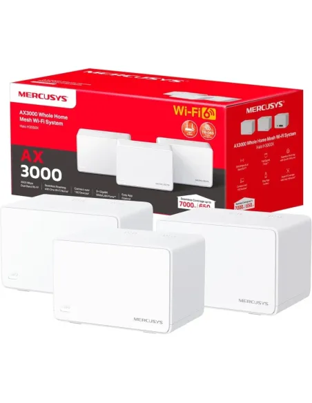 Sistema mesh Mercusys Halo H80X Pack de 3 Wi-Fi 6 AX3000