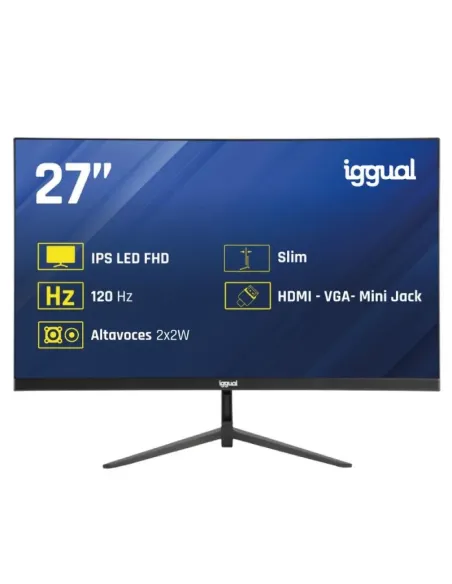 iggual ML27SMM Monitor 27 FullHD 120Hz IPS Altavoces Frameless VESA
