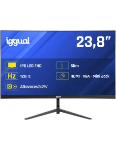 Iggual ML24SMM Monitor con altavoces 24 pulgadas slim IPS FHD-FMOMLE1159