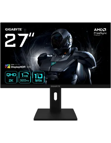 GIGABYTE G27Q3 EK  27" Quad HD 320Hz IPS G-Sync Compatible HDR400 Ajuste de altura