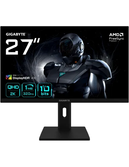 GIGABYTE G27Q3 EK  27" Quad HD 320Hz IPS G-Sync Compatible HDR400 Ajuste de altura