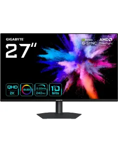 GIGABYTE GO27Q24A EK 27" Quad HD 240Hz QD-OLED FreeSync Premium Ajuste de altura-1409061