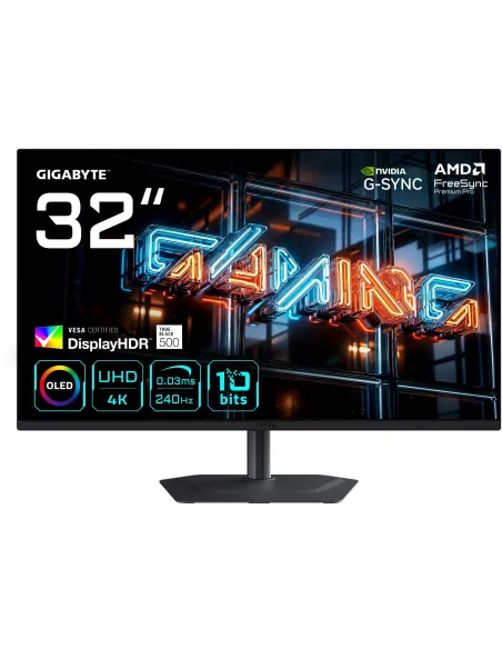 GIGABYTE MO32U24 EK 32" UltraHD 4K 240Hz QD-OLED G-Sync FreeSync Altura Ajustable