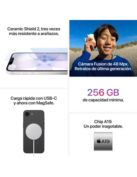 Smartphone Apple iPhone 17e 512 GB Blanco pantalla OLED 6,1"