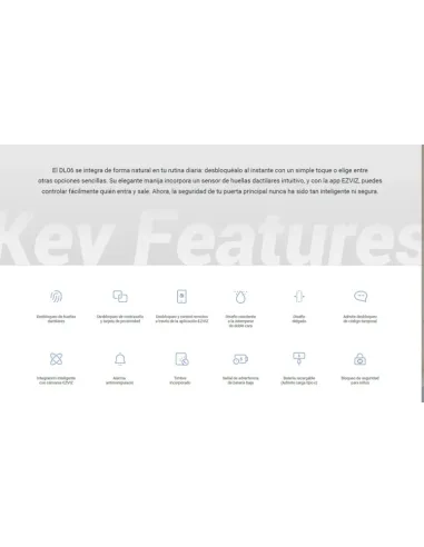 EZVIZ DL06 (CS-DL06-R100-WBCP-GR): cerradura Wi-Fi con app