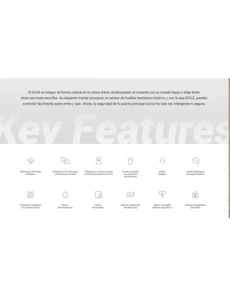EZVIZ DL06 (CS-DL06-R100-WBCP-GR): cerradura Wi-Fi con app