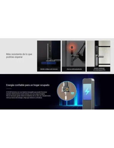 EZVIZ DL06 (CS-DL06-R100-WBCP-GR): cerradura Wi-Fi con app