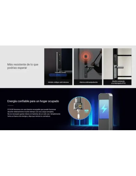 EZVIZ DL06 (CS-DL06-R100-WBCP-GR): cerradura Wi-Fi con app