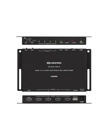 Crestron HD-DA4-4KZ-E: distribuidor HDMI 1x4 4K60 HDR10