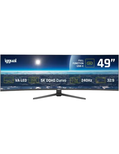 Iggual IGG320679 49 Monitor Ultrawide 5K DQHD 240Hz 1ms Curvo