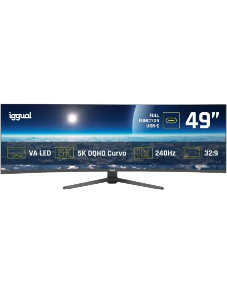 Iggual IGG320679 49 Monitor Ultrawide 5K DQHD 240Hz 1ms Curvo