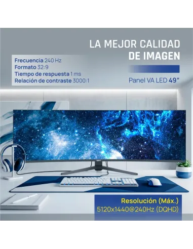 Monitor iggual IGG320679 49" DQHD 240Hz USB-C 90W VA HDR