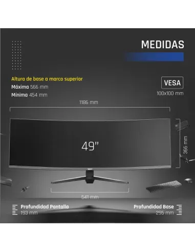 Monitor iggual IGG320679 49" DQHD 240Hz USB-C 90W VA HDR