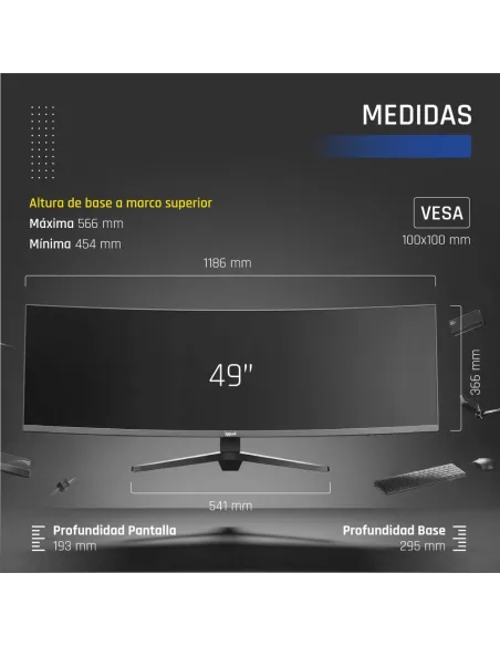 Monitor iggual IGG320679 49" DQHD 240Hz USB-C 90W VA HDR