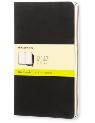 Moleskine Cahier Large liso negro pack de 3