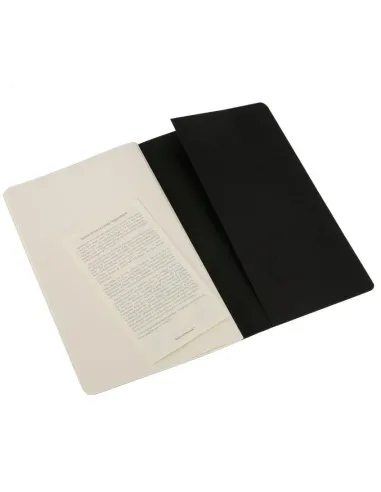 Moleskine Cahier Large liso negro pack de 3: 13 x 21 cm