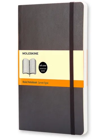 Moleskine Classic Pocket rayada negra tapa blanda