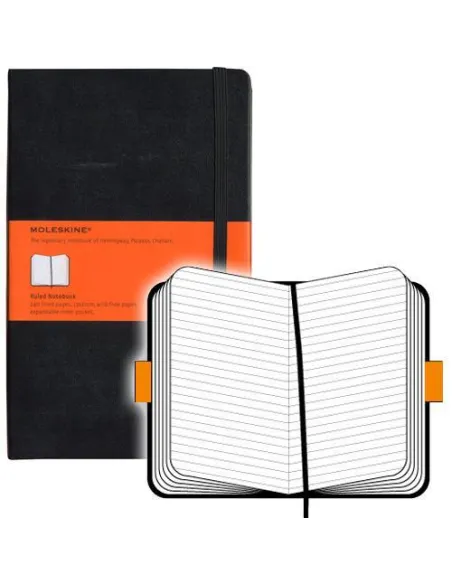 Moleskine Classic Pocket lisa negra tapa dura: 9 x 14 cm