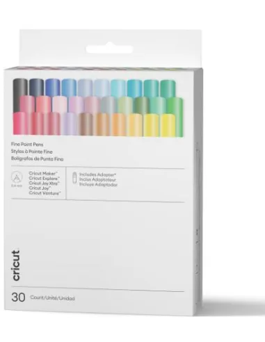 Cricut Pack de 3 Bolígrafos de punta extrafina 0.3 Negro, Azul, Rojo