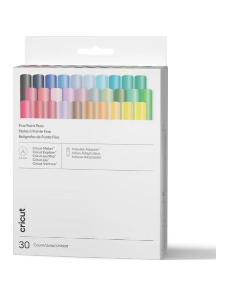 Cricut Pack de 3 Bolígrafos de punta extrafina 0.3 Negros