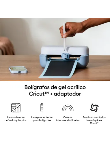 Cricut Acrylic Gel Pens 1,0 mm: pack rosa blanco y azul