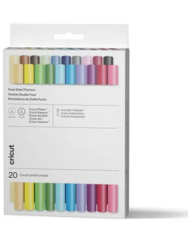 Cricut Dual-Sided Markers Ultimate Set de 20 Rotuladores de doble punta