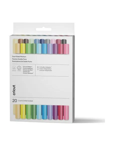 Cricut Dual-Sided Markers Ultimate Set 20 con adaptador