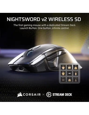 Corsair Nightsword v2 Wireless SD | Ratón gaming 8000 Hz