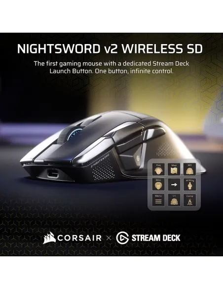 Corsair Nightsword v2 Wireless SD | Ratón gaming 8000 Hz